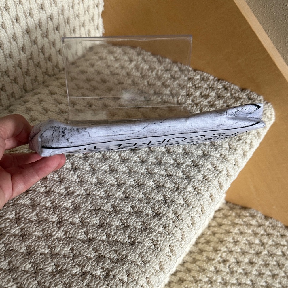 Source Unknown Gray Coffee Time Cosmetic Bag - image 5